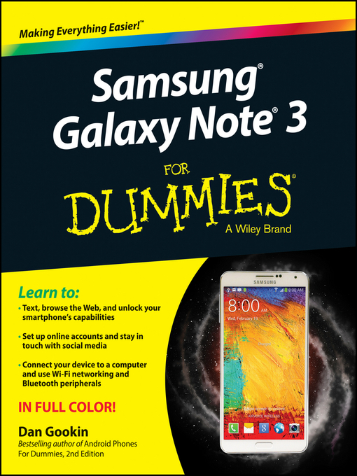 Title details for Samsung Galaxy Note 3 For Dummies by Dan Gookin - Available